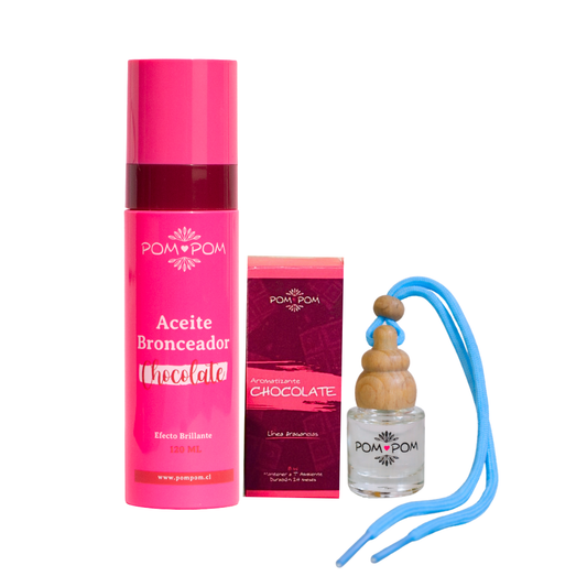Pack Bronceador Chocolate + Aromatizador Chocolate