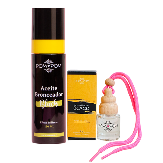 Pack Bronceador Black + Aromatizador black