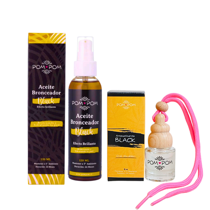 Pack Bronceador Black + Aromatizador black